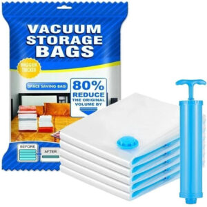 Reusable Vacuum Storage Bags Travel Storage Vacuum Bags (Pack of 5) Travel Storage Vacuum Bags (Pack of 5)