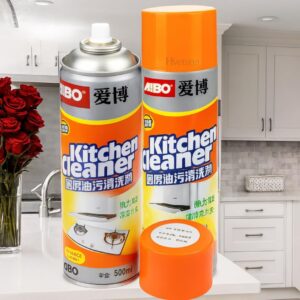 Kitchen Foam Cleaner Spray – Oil & Grease Stain Remover for Stove & Chimney