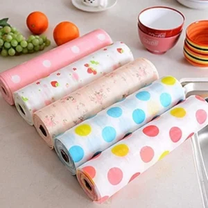 Drawer Mat 30x300 cm Waterproof Non-Slip Kitchen Cupboard Liner Roll – Antibacterial Printed Cabinet, Shelf & Wardrobe Mat for Drawer, Refrigerator & Storage Use