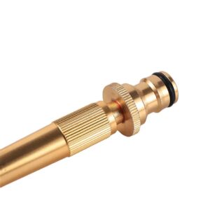 High Pressure Brass Hose Nozzle – Push-Fit Spray Gun for 1/2" Garden Pipe