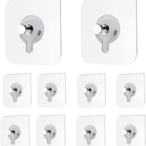 Flower Wall Hooks (10 Pcs) – Heavy Duty Adhesive Stainless Steel Hooks (No Drill)