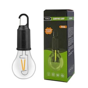 Rechargeable Camping Hanging Lamp – 3 Mode Warm Light Tent Bulb