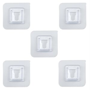 Self Adhesive Wall Hooks (5 Pcs) – Heavy Duty Transparent PVC Hooks (6Kg Capacity)