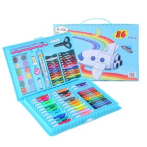86 Pcs Kids Art & Craft Set – Deluxe Drawing & Coloring Kit with Case