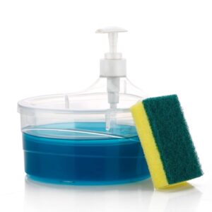 2-in-1 Dish Soap Dispenser – One-Hand Press Kitchen Sink Soap Pump