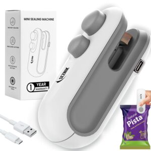 Seznik Mini Sealing Machine – Portable Handheld Food Packet Sealer (White)