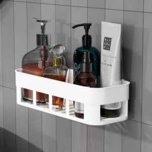 Self Adhesive Bathroom Organizer – Wall Mounted Shelf Rack Without Drilling