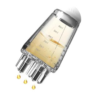 Hair Oil Applicator Comb Bottle – Root Comb Dispenser with Scale Control