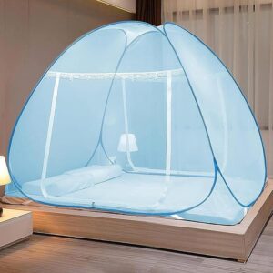 Mosquito Net for Double Bed – King Size Foldable Machardani with Strong Frame