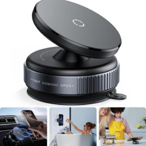 Magnetic Car Phone Holder – 360° Rotating Dashboard Mount with Strong Suction