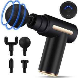 Professional Massage Gun – Deep Tissue Muscle Massager with 4 Attachments